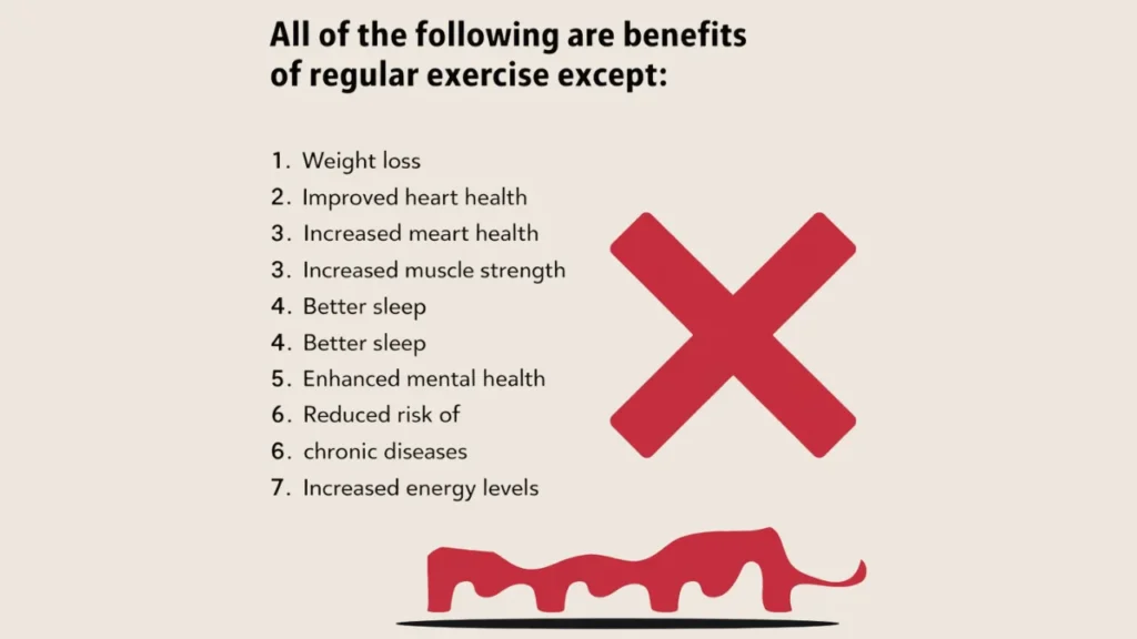 all of the following are benefits of regular exercise except
