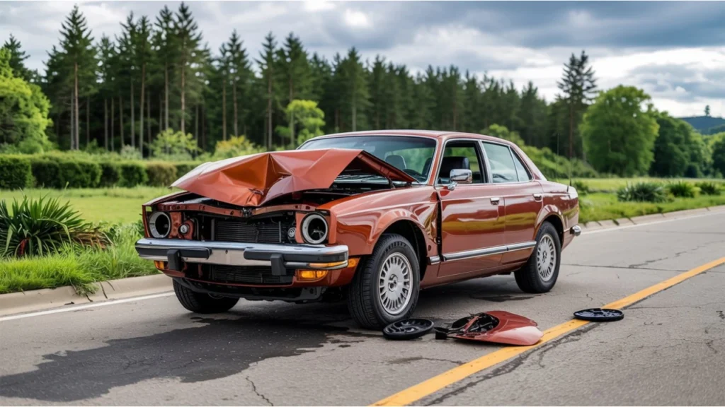 salvaged car
